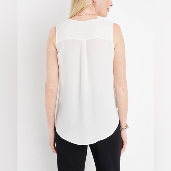 Maurices Madison Solid Button Down Tank Top BNWT large - Picture 4 of 11